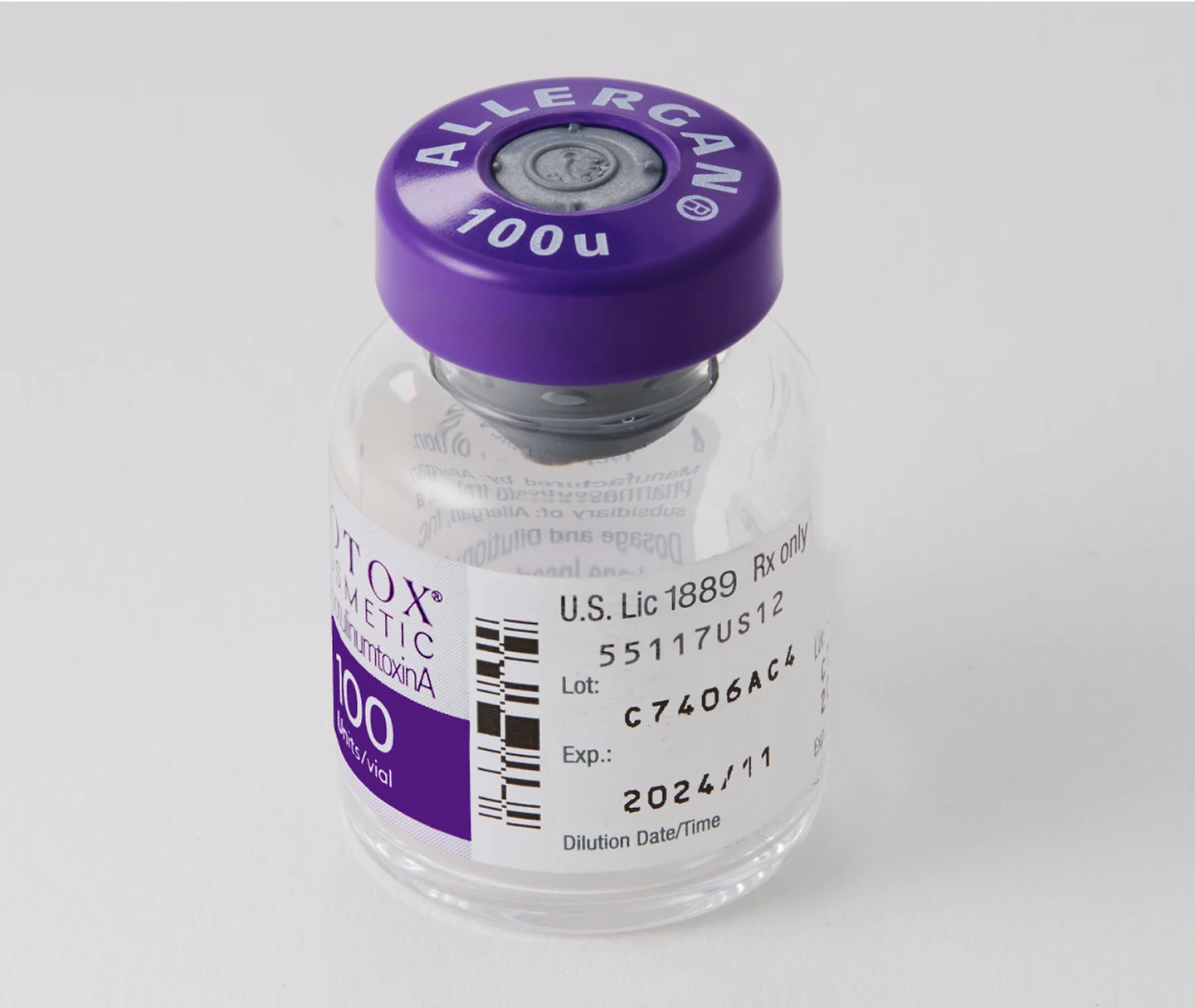 Botox product vial